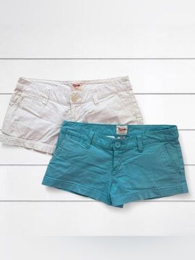 SOLD Mossimo white and blue low rise shorts bundle